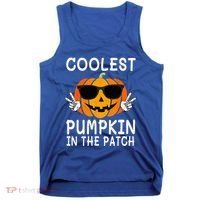 Coolest Pumpkin In The Patch Funny Halloween Tank Top thumb 0