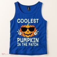Coolest Pumpkin In The Patch Funny Halloween Tank Top thumb 2