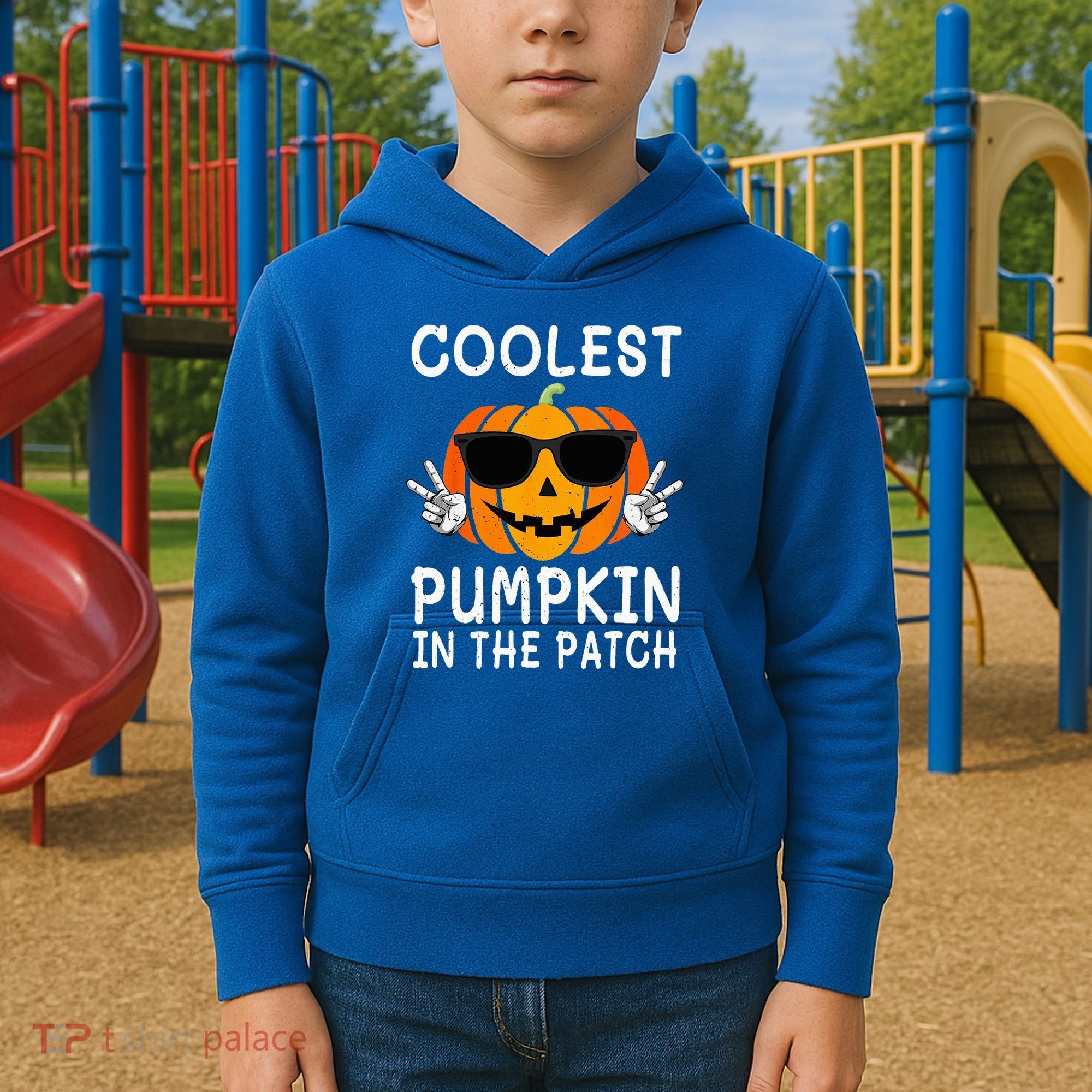 Coolest Pumpkin In The Patch Funny Halloween Kids Hoodie