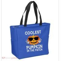 Coolest Pumpkin In The Patch Funny Halloween Tote Bag thumb 2