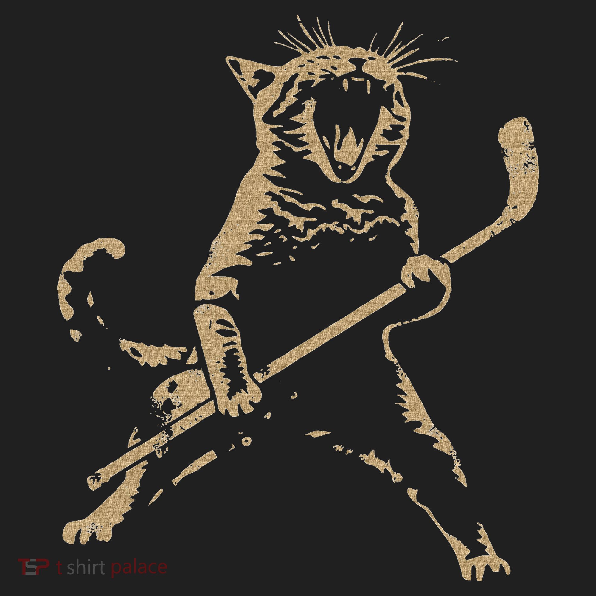 Cat Playing Ice Hockey Women's Sweatshirt