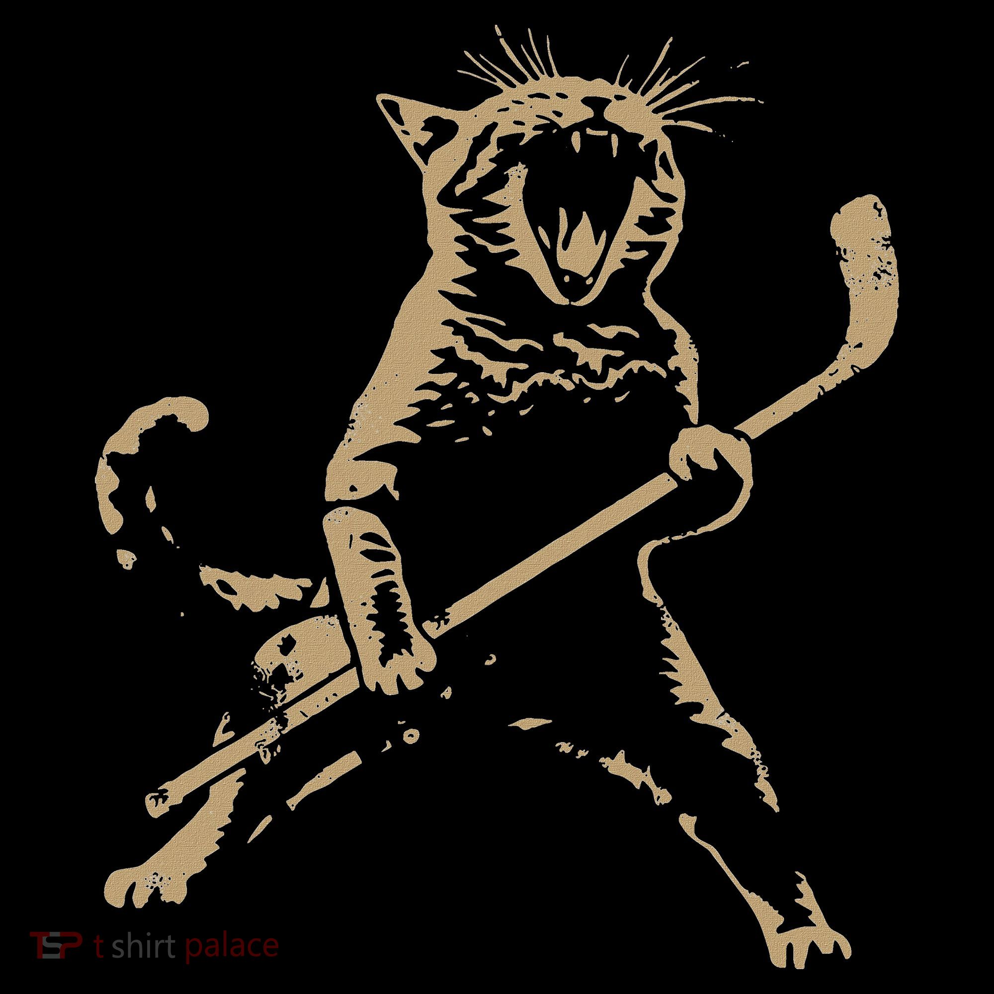 Cat Playing Ice Hockey Women's Hoodie