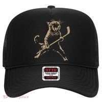 Cat Playing Ice Hockey Hat thumb 0