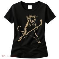 Cat Playing Ice Hockey Women's T-Shirt thumb 0
