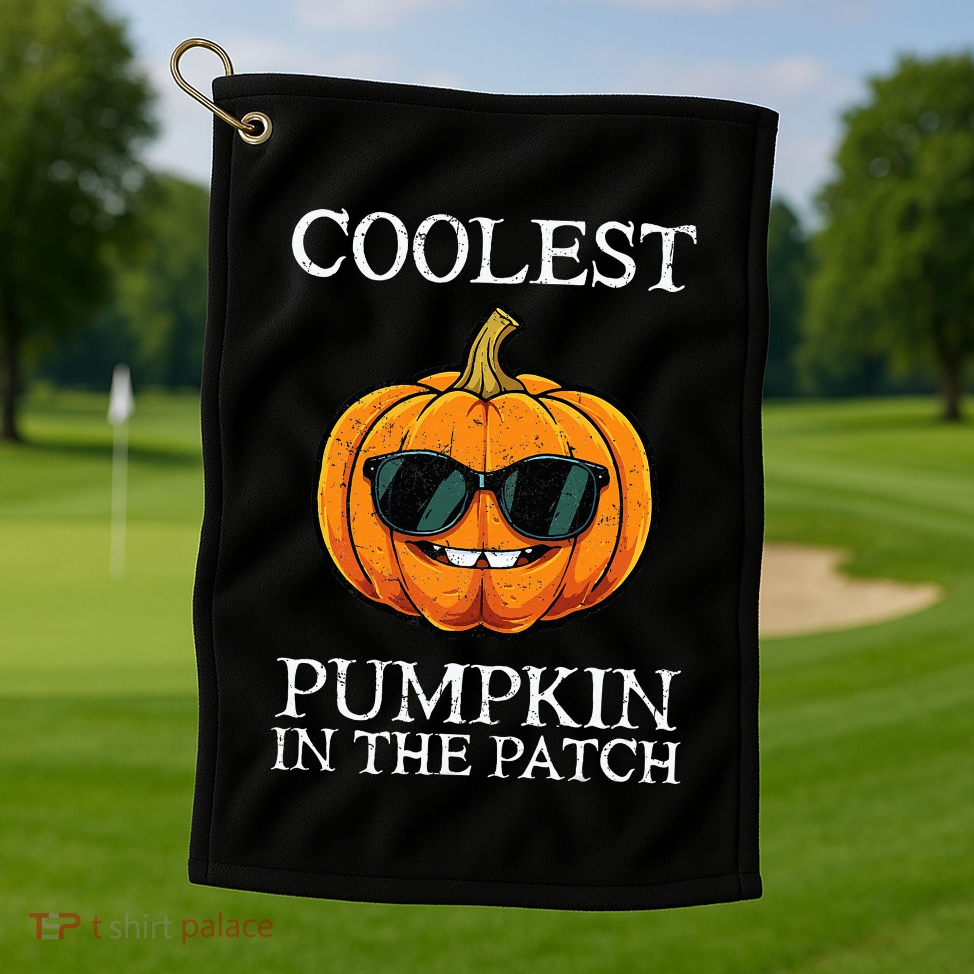 Coolest Pumpkin In The Patch Halloween Golf Towel