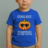 Coolest Pumpkin In The Patch Halloween Toddler T-Shirt thumb 2
