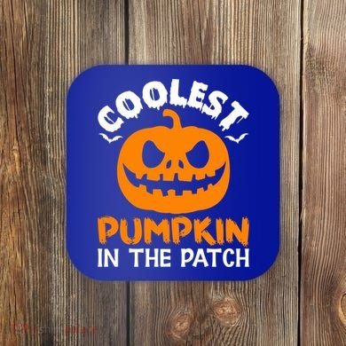 Coolest Pumpkin In The Patch For Halloween Fans Gift Coaster