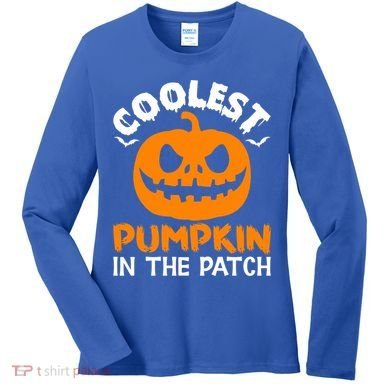 Coolest Pumpkin In The Patch For Halloween Fans Gift Women's Long Sleeve Shirt