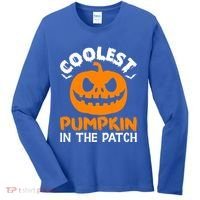 Coolest Pumpkin In The Patch For Halloween Fans Gift Women's Long Sleeve Shirt thumb 0