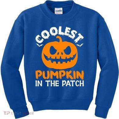 Coolest Pumpkin In The Patch For Halloween Fans Gift Kids Sweatshirt