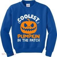 Coolest Pumpkin In The Patch For Halloween Fans Gift Kids Sweatshirt thumb 0