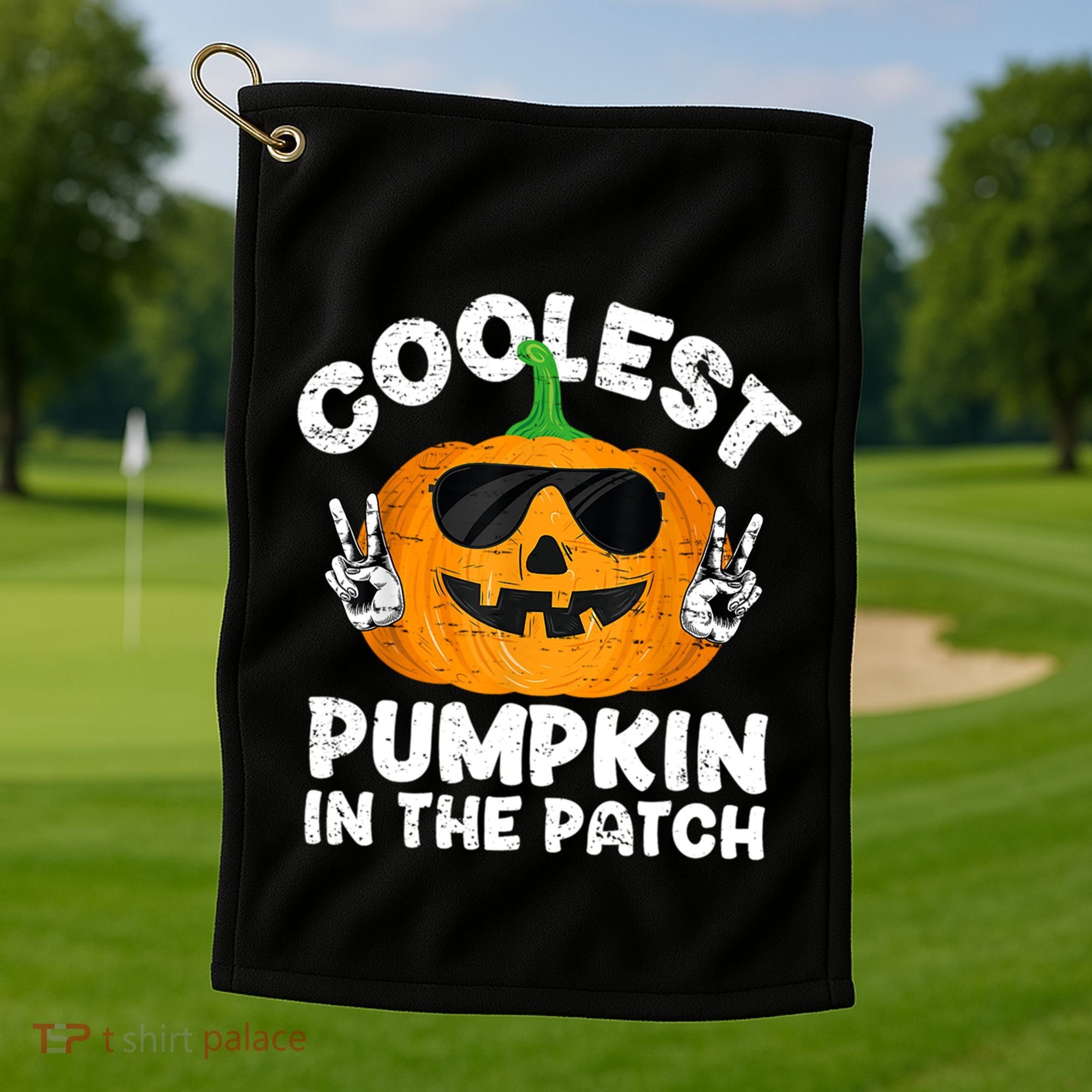 Coolest Pumpkin In The Patch Funny S Halloween Gift Golf Towel