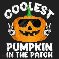 Coolest Pumpkin In The Patch Funny S Halloween Gift Golf Towel thumb 3