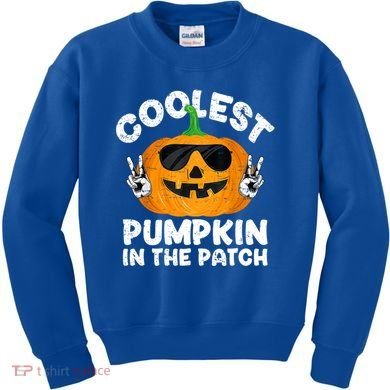 Coolest Pumpkin In The Patch Funny S Halloween Gift Kids Sweatshirt