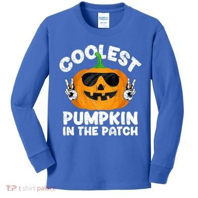 Coolest Pumpkin In The Patch Funny S Halloween Gift Kids Long Sleeve Shirt