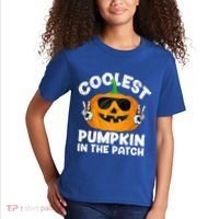 Coolest Pumpkin In The Patch Funny S Halloween Gift Kids T-Shirt thumb 2