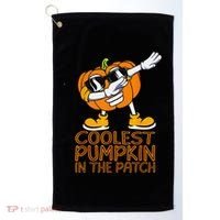 Coolest Pumpkin In The Patch Halloween Jackolantern Golf Towel thumb 0