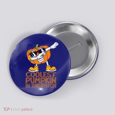 Coolest Pumpkin In The Patch Halloween Jackolantern Button