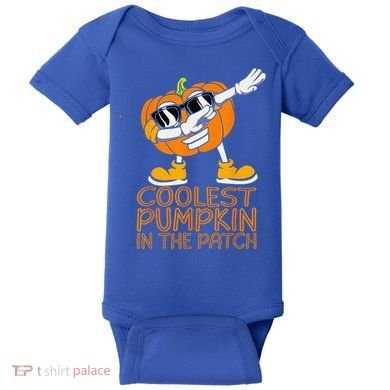 Coolest Pumpkin In The Patch Halloween Jackolantern Baby Bodysuit