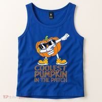 Coolest Pumpkin In The Patch Halloween Jackolantern Tank Top thumb 2