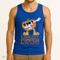 Coolest Pumpkin In The Patch Halloween Jackolantern Tank Top thumb 3