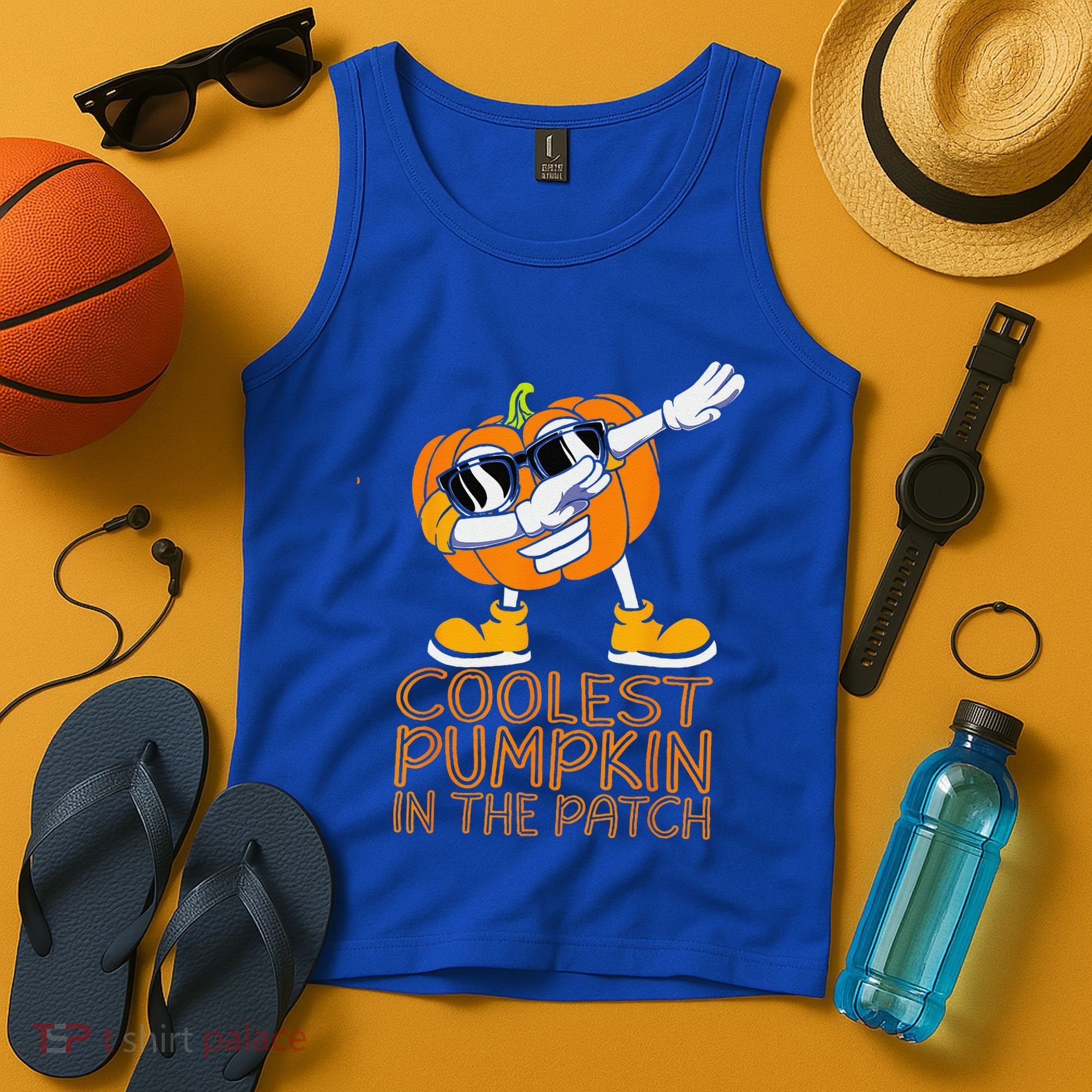 Coolest Pumpkin In The Patch Halloween Jackolantern Tank Top