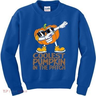 Coolest Pumpkin In The Patch Halloween Jackolantern Kids Sweatshirt