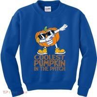 Coolest Pumpkin In The Patch Halloween Jackolantern Kids Sweatshirt thumb 0