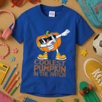 Coolest Pumpkin In The Patch Halloween Jackolantern Kids T-Shirt thumb 3