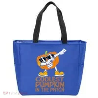 Coolest Pumpkin In The Patch Halloween Jackolantern Tote Bag thumb 0