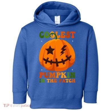 Coolest Pumpkin In The Patch Groovy Happy Halloween Cool Gift Toddler Hoodie