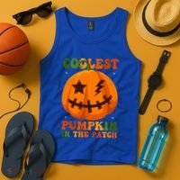 Coolest Pumpkin In The Patch Groovy Happy Halloween Cool Gift Tank Top thumb 4