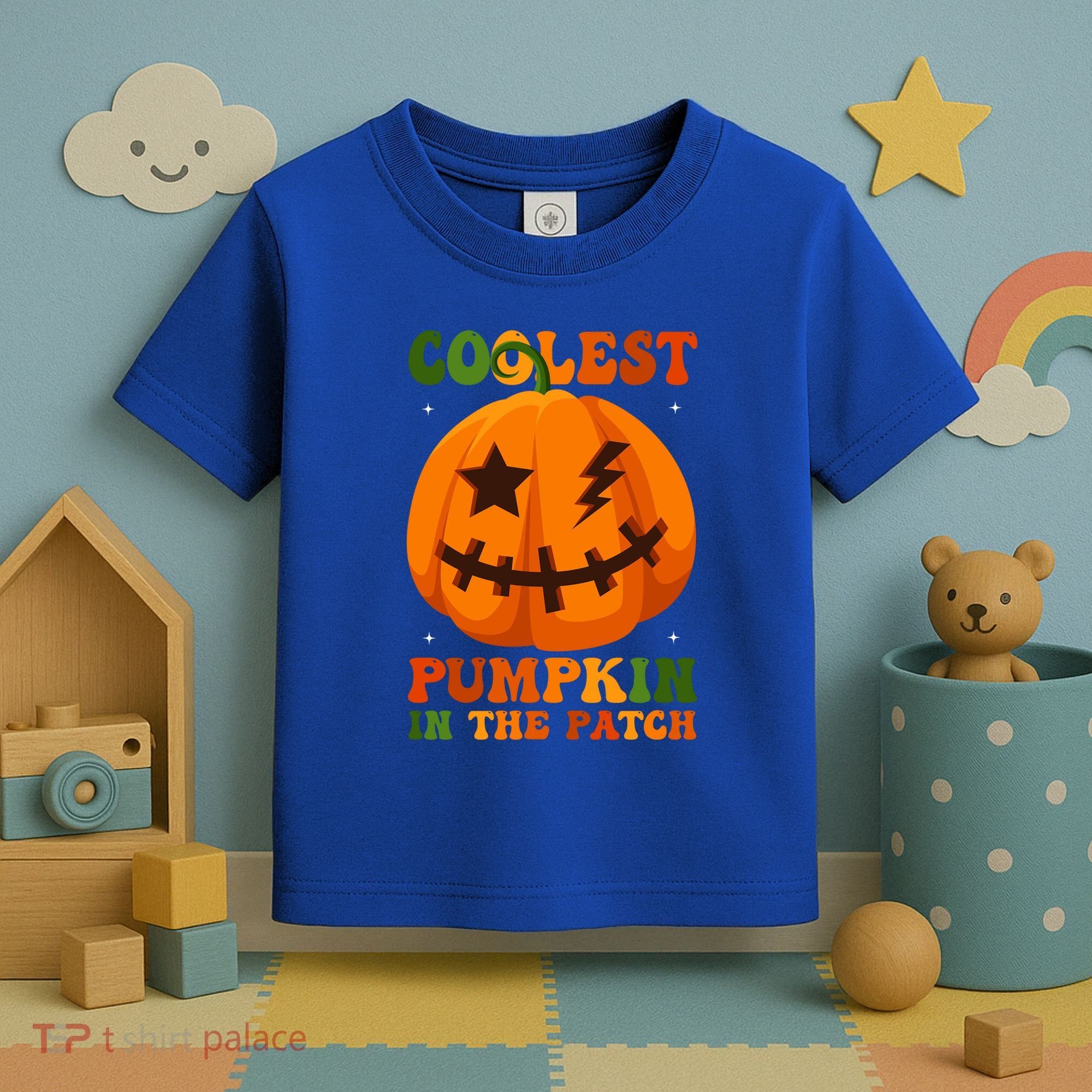 Coolest Pumpkin In The Patch Groovy Happy Halloween Cool Gift Toddler T-Shirt