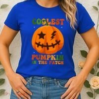 Coolest Pumpkin In The Patch Groovy Happy Halloween Cool Gift Women's T-Shirt thumb 2