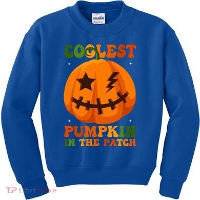 Coolest Pumpkin In The Patch Groovy Happy Halloween Cool Gift Kids Sweatshirt
