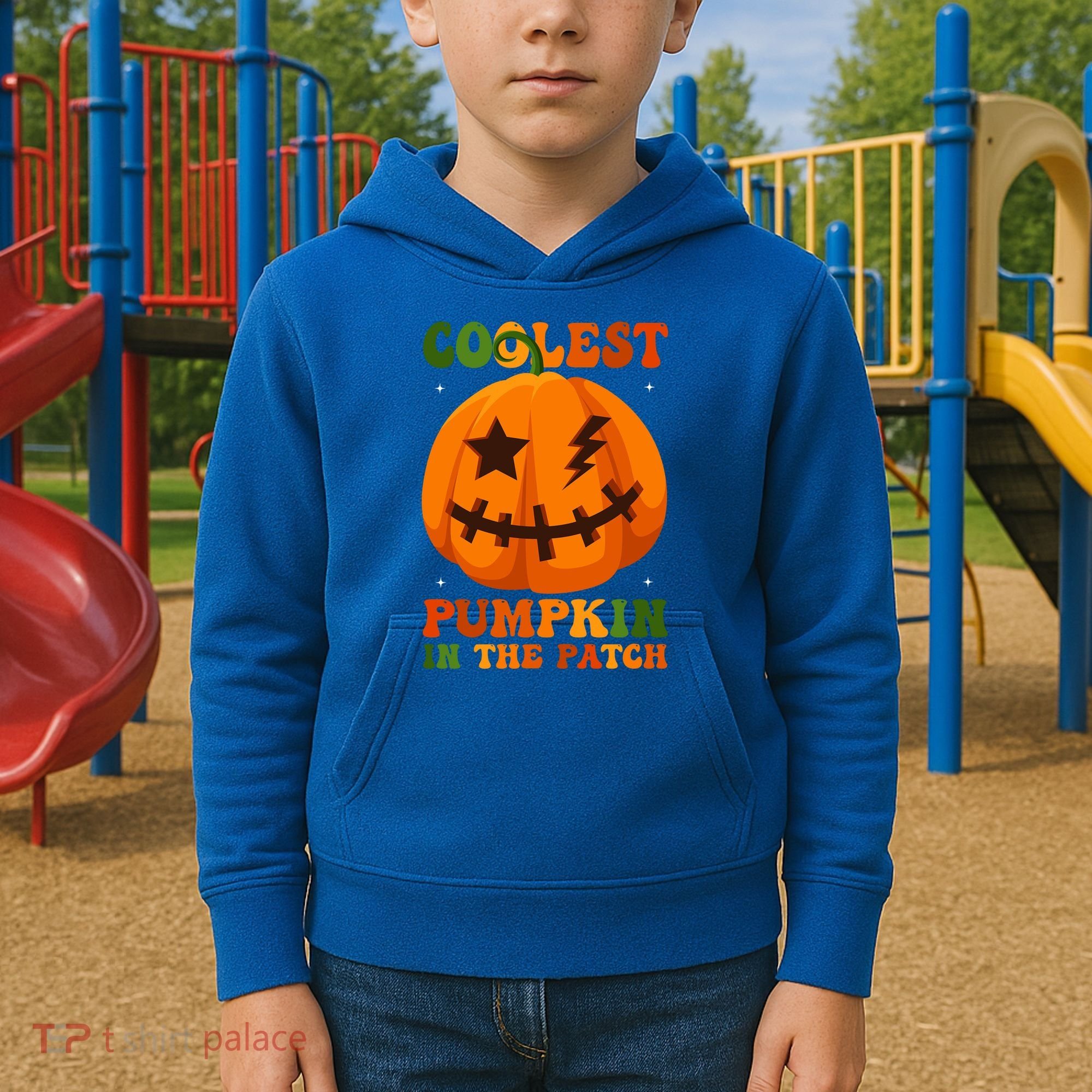 Coolest Pumpkin In The Patch Groovy Happy Halloween Cool Gift Kids Hoodie