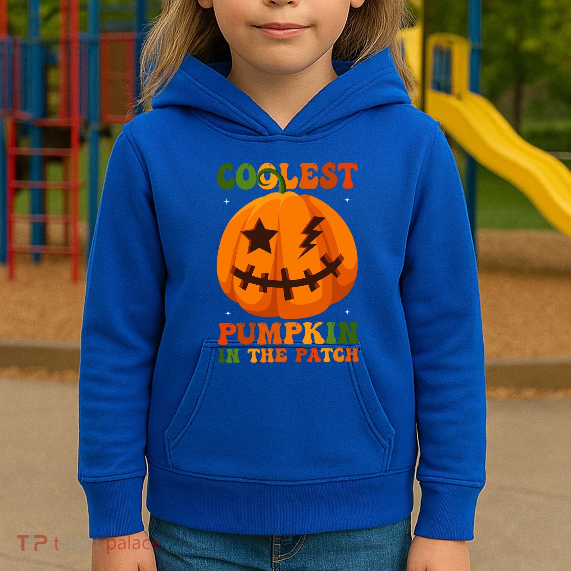 Coolest Pumpkin In The Patch Groovy Happy Halloween Cool Gift Kids Hoodie