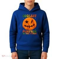 Coolest Pumpkin In The Patch Groovy Happy Halloween Cool Gift Kids Hoodie thumb 4