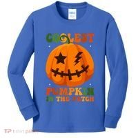 Coolest Pumpkin In The Patch Groovy Happy Halloween Cool Gift Kids Long Sleeve Shirt thumb 0