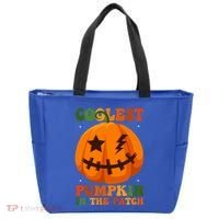 Coolest Pumpkin In The Patch Groovy Happy Halloween Cool Gift Tote Bag thumb 0