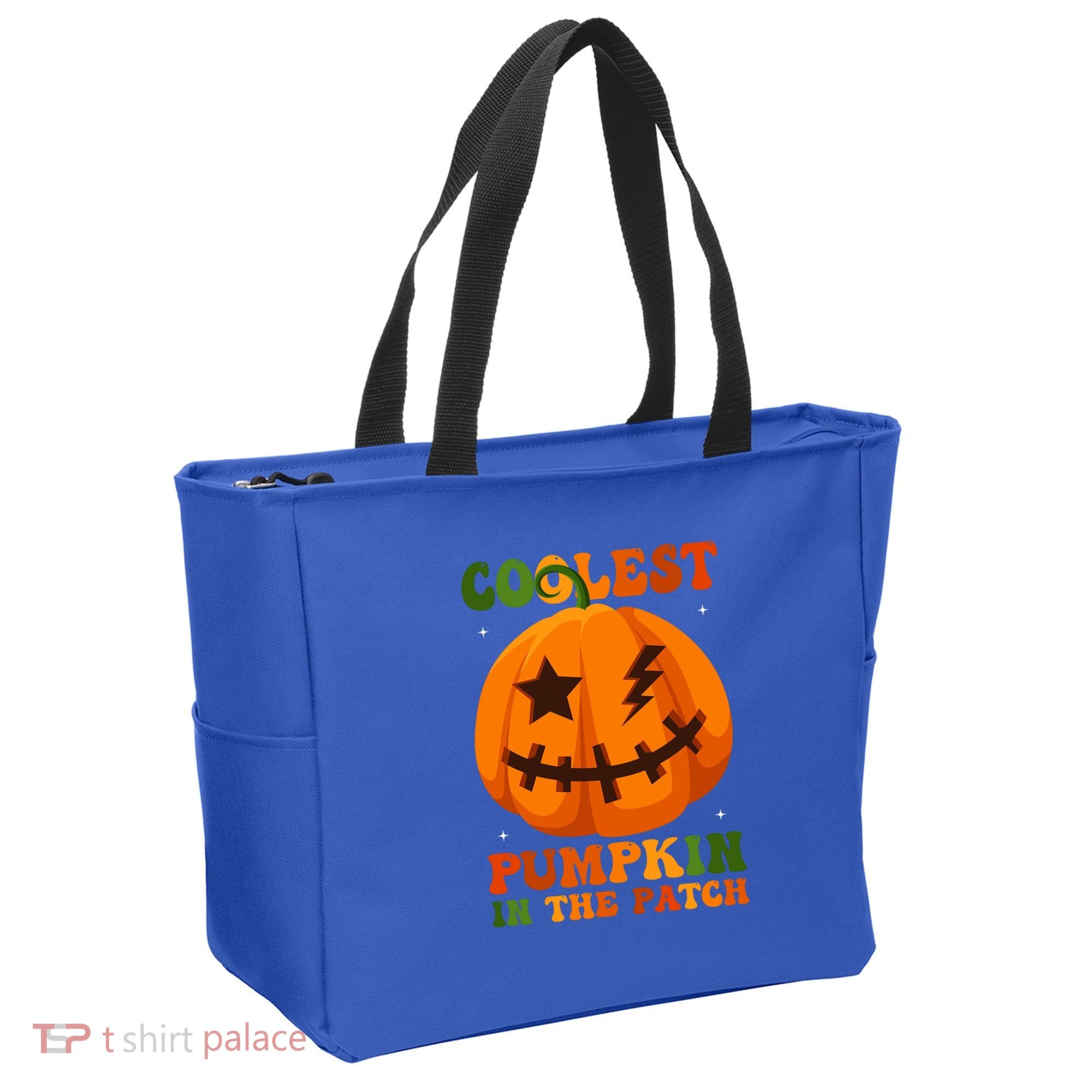 Coolest Pumpkin In The Patch Groovy Happy Halloween Cool Gift Tote Bag