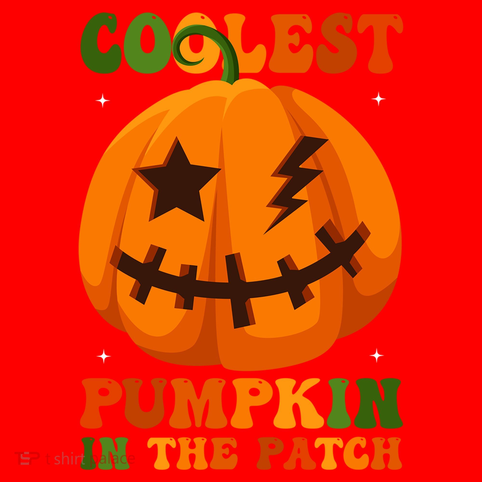 Coolest Pumpkin In The Patch Groovy Happy Halloween Cool Gift Santa Hat