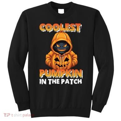 Coolest Pumpkin In The Patch Halloween Kids Design Sweatshirt