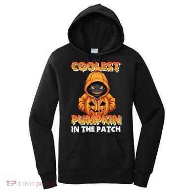 Coolest Pumpkin In The Patch Halloween Kids Design Women's Hoodie