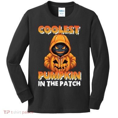 Coolest Pumpkin In The Patch Halloween Kids Design Kids Long Sleeve Shirt