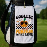 Coolest Pumpkin In The Patch Golf Towel thumb 2