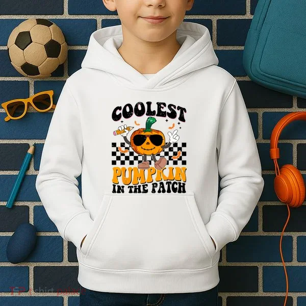 Coolest Pumpkin In The Patch Kids Hoodie