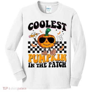 Coolest Pumpkin In The Patch Kids Long Sleeve Shirt
