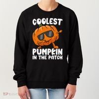 Coolest Pumpkin In The Patch Dabbing Halloween Women's Sweatshirt thumb 0