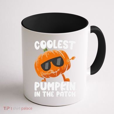 Coolest Pumpkin In The Patch Dabbing Halloween Coffee Mug back